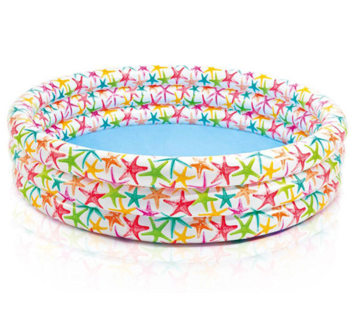 Aufblasbarer Baby-Pool 168 × 38 cm – runder PVC-Pool im Starfish-Design
