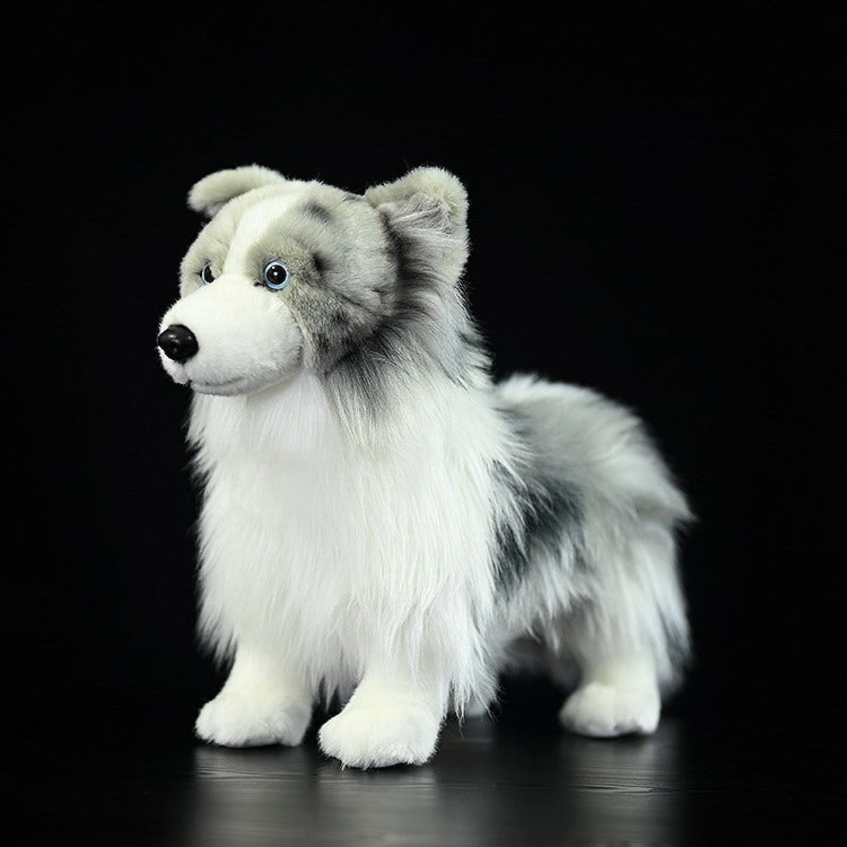 Border Collie Kuscheltier 29 cm – Realistisches Plüschtier Hund Stofftier
