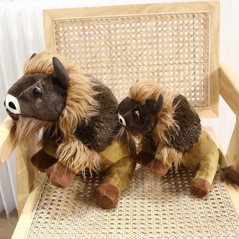 Büffel Stier Kuscheltier - 25 cm Plüschtier Bison Stofftier