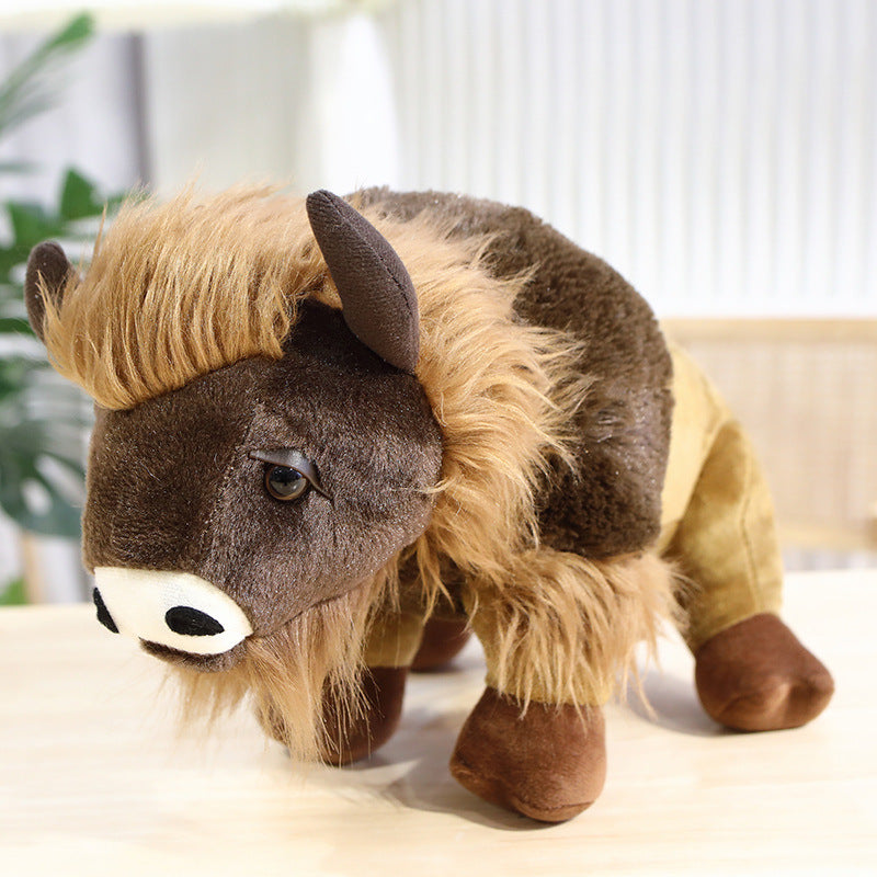 Büffel Stier Kuscheltier - 25 cm Plüschtier Bison Stofftier